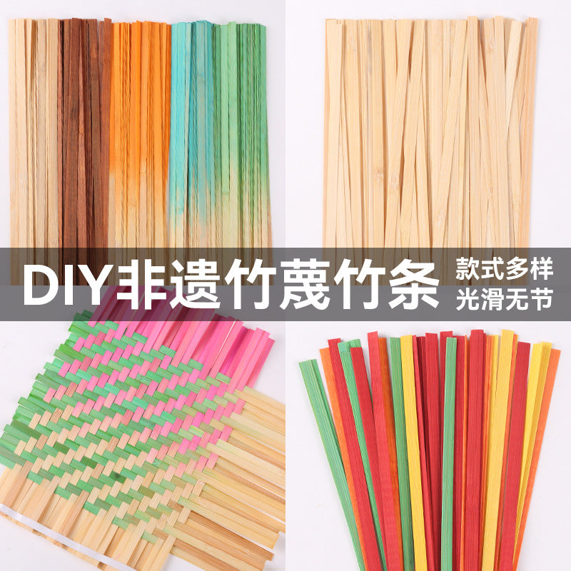 Artisan Crafted Handmade Woven Bamboo Woven DIY Kit Fan DIY Bamboo Strip