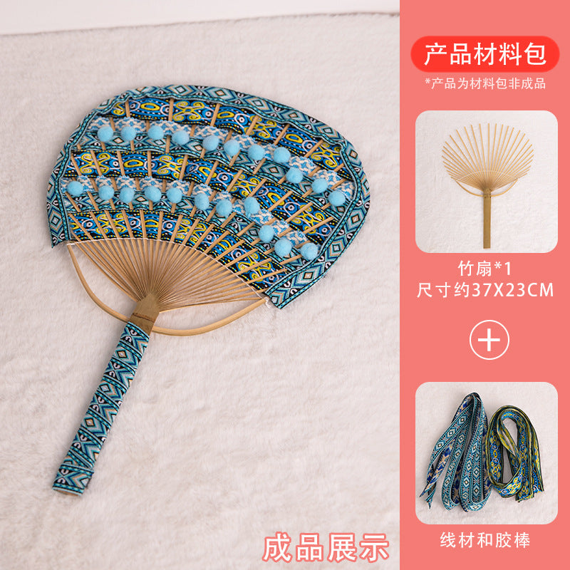 Luxury Silk Woven Oriental Zen Silk Fan | Traditional Artisan Crafted Brocade Artisan Crafted