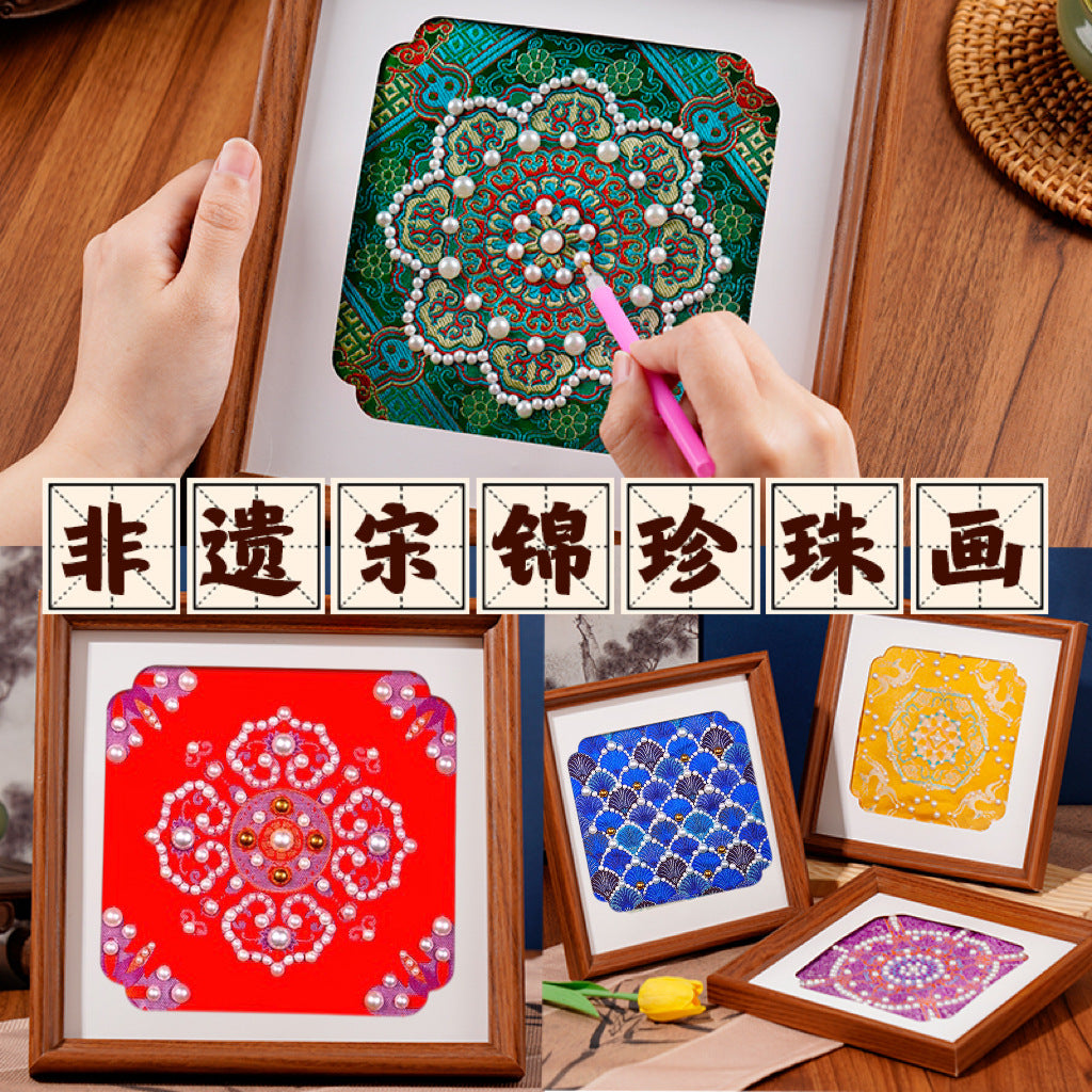 Artisan Crafted Handmade DIY Kit Traditional Gift Pearl Song Brocade